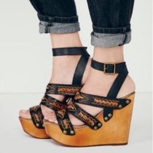 Jeffrey Campbell x Free people Cactus Mountain platform sandals Sz 9